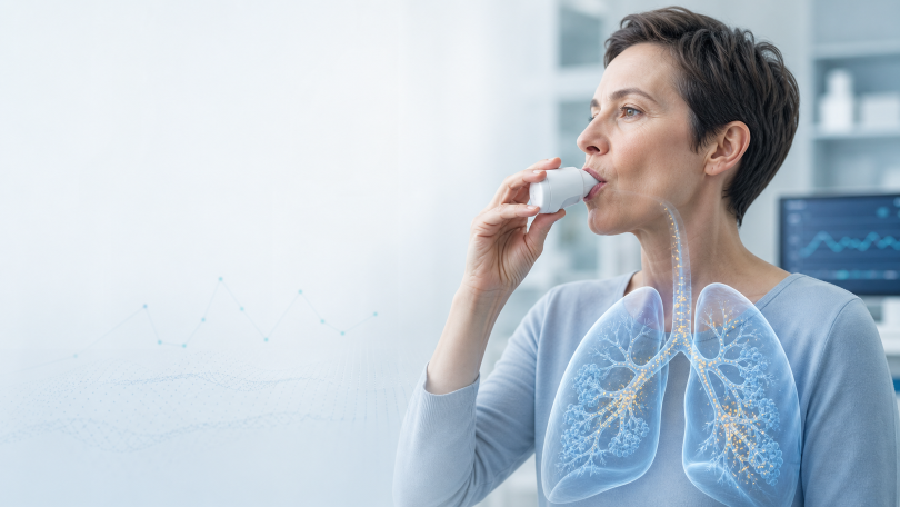 Inzulin adagolására fejlesztett inhalátor illusztráció