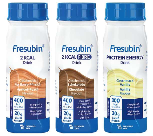 Fresubn Drink 2 Kcal Drink, Fresubn Drink 2 Kcal Fibre Drink,  Fresubin Protein Energy Drink termékfotó