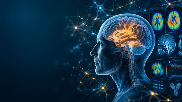 Neurodegeneratív betegségek kutatása illusztráció