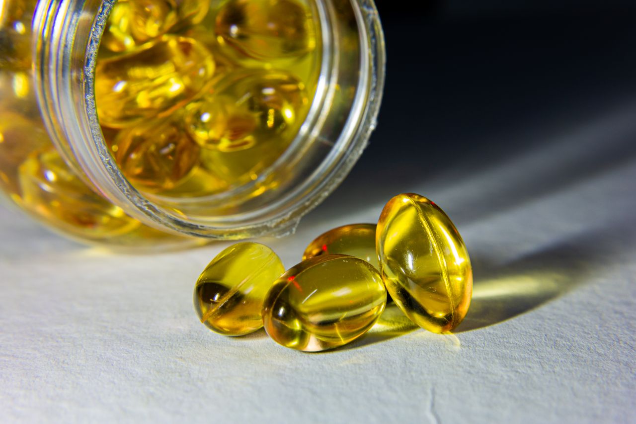 D-vitamin kapszulák közelről