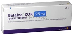 BETALOC ZOK 25 mg retard tabletta