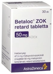 BETALOC ZOK 50 mg retard tabletta