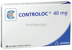CONTROLOC 40 mg gyomornedv-ellenálló tabletta
