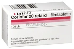 CORINFAR 20 mg retard filmtabletta - Gyógyszerkereső - EgészségKalauz