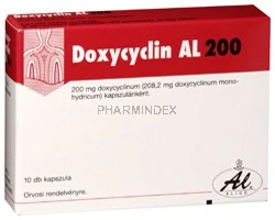 DOXYCYCLIN AL 200 mg kemény kapszula
