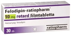 FELODIPIN-ratiopharm 10 mg retard filmtabletta