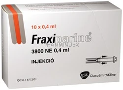 FRAXIPARINE 3800 NE/0,4 ml oldatos injekció előretöltött fecskendőben