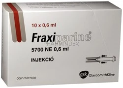 FRAXIPARINE 5700 NE/0,6 ml oldatos injekció előretöltött fecskendőben