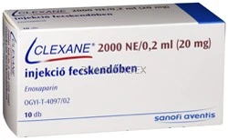 CLEXANE 2000 NE (20 mg)/0,2 ml oldatos injekció előretöltött fecskendőben