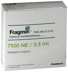 FRAGMIN 7500 NE/0,3 ml oldatos injekció előretöltött fecskendőben