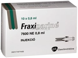 FRAXIPARINE 7600 NE/0,8 ml oldatos injekció előretöltött fecskendőben