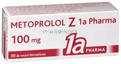 METOPROLOL Z 1A PHARMA 100 mg retard tabletta