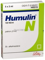 HUMULIN N 100 NE/ml szuszpenziós injekció patronban