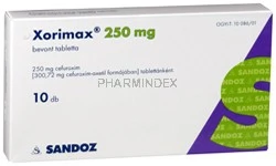 XORIMAX 250 mg bevont tabletta
