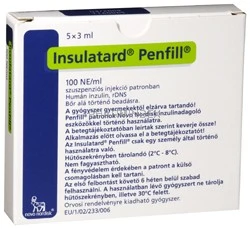 INSULATARD Penfill 100 nemzetközi egység/ml szuszpenziós injekció patronban