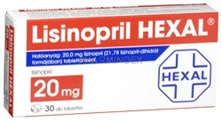 LISINOPRIL HEXAL 20 mg tabletta