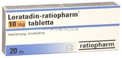 LORATADIN-RATIOPHARM 10 mg tabletta