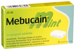 MEBUCAIN MINT 2 mg/1 mg szopogató tabletta