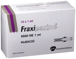 FRAXIPARINE 9500 NE/1,0 ml oldatos injekció előretöltött fecskendőben