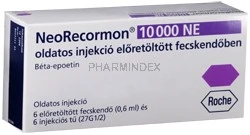 NEORECORMON 10 000 NE oldatos injekció előretöltött fecskendőben
