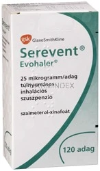 SEREVENT EVOHALER 25 µg/adag túlnyomásos inhalációs szuszpenzió
