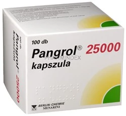 PANGROL 25 000 egység gyomornedv-ellenálló kemény kapszula
