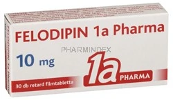 FELODIPIN 1A PHARMA 5 MG RETARD TABLETTA 30X Adatlap / PirulaPatika online gyógyszertár