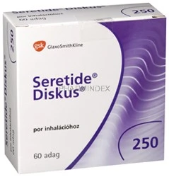 SERETIDE Diskus 50/250 µg/adag adagolt inhalációs por