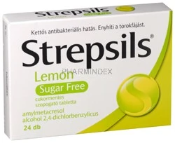 STREPSILS citromízű cukormentes szopogató tabletta