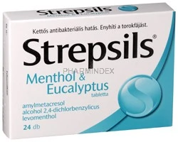 STREPSILS MENTHOL AND EUCALYPTUS szopogató tabletta