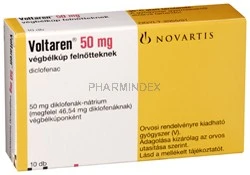 VOLTAREN 50 mg végbélkúp