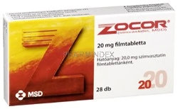 ZOCOR 20 mg filmtabletta