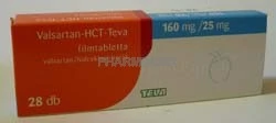 VALSARTAN-HCT-TEVA 160 mg/25 mg filmtabletta