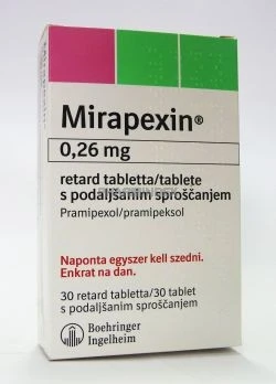 MIRAPEXIN 0,26 mg retard tabletta