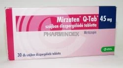 MIRZATEN Q-TAB 45 mg szájban diszpergálódó tabletta
