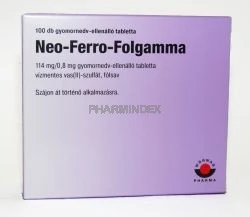 NEO-FERRO-FOLGAMMA 114 mg/0,8 mg gyomornedv-ellenálló tabletta