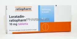 LORATADIN-RATIOPHARM 10 mg tabletta