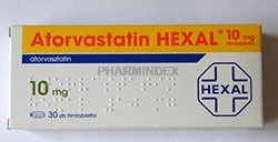 ATORVASTATIN HEXAL 10 mg filmtabletta