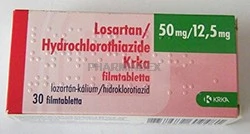 LOSARTAN/HYDROCHLOROTHIAZIDE KRKA 50 mg/12,5 mg filmtabletta