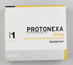 PROTONEXA 15 mg gyomornedv-ellenálló kemény kapszula