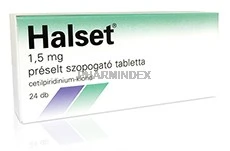 HALSET 1,5 mg préselt szopogató tabletta