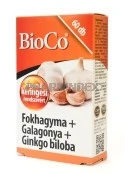 BioCo Fokhagyma+Galagonya+Ginkgo biloba tabletta Fokhagyma, galagonya, ginkgo biloba kivonatot, valamint C-vitamint tartalmazó étrend-kiegészítő