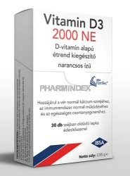 IBSA VITAMIN D3 2000 NE D-vitamin alapú, narancsos ízű étrend-kiegészítő