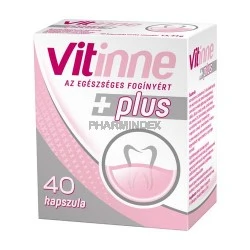 Vitinne plusz íny étrend-kiegészítő kapszula vitaminokkal, cinkkel, koenzim Q10- zel, rutinnal és növényi kivonatokkal Étrend-kiegészítő