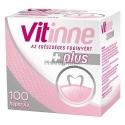 Vitinne plusz íny étrend-kiegészítő kapszula vitaminokkal, cinkkel, koenzim Q10- zel, rutinnal és növényi kivonatokkal Étrend-kiegészítő