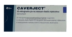 CAVERJECT 20 µg por és oldószer oldatos injekcióhoz