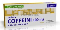 Tabletta coffeini 100 mg FoNo VIII. Naturland