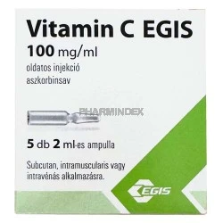 VITAMIN C EGIS 100 mg/ml oldatos injekció