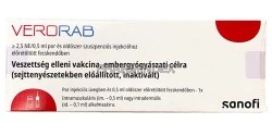 VERORAB 2,5 NE/0,5 ml por és oldószer szuszpenziós injekcióhoz előretöltött fecskendőben