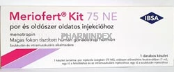 MERIOFERT KIT 75 NE por és oldószer oldatos injekcióhoz